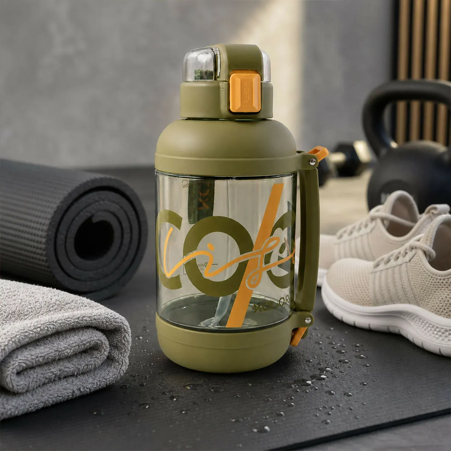 KOLORR Large Capacity Leakproof Sipper Water Bottle with Handle (1500ML) - Detailed Feature View 4