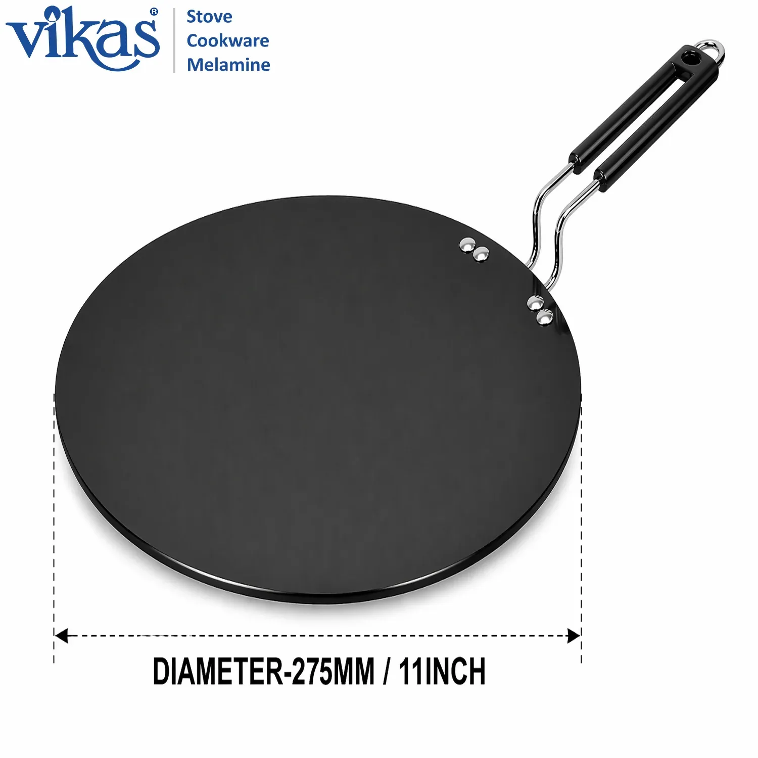 Vikas Hard Anodized Roti Tawa – Even Heat & Non-Reactive Surface - Detailed Feature View 5