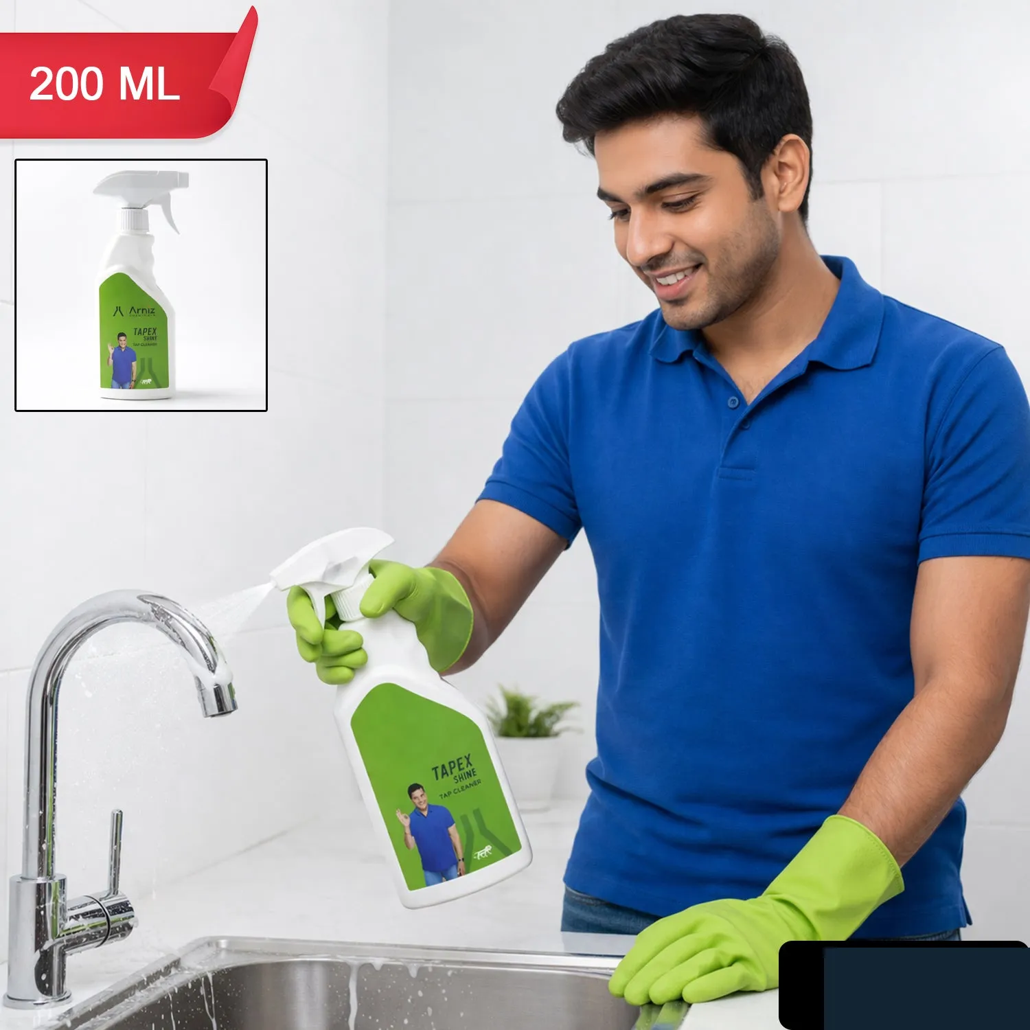 Multipurpose Tap Cleaner Spray – Removes Tough Stains & Builds Shine - Detailed Feature View 1