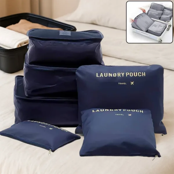 Cloth Organizer Pouch – 6 Pcs Travel Laundry Bags