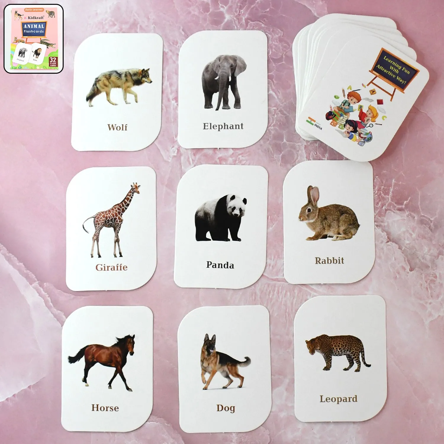 Premium Animal Flash Cards – 32 Durable & Laminated Educational Cards - Buy Online at Alikart