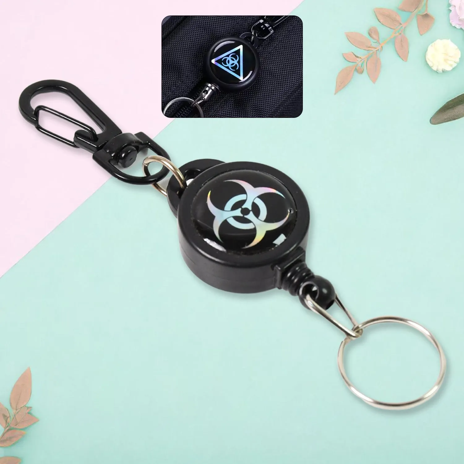 Premium Retractable Key Chain – Anti-Lost Steel Wire Reel | Velvet Wheels - Buy Online at Alikart