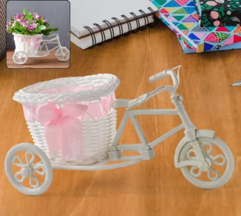 Bicycle Flower Pot Stand – Lightweight Plastic Home Decor Accent