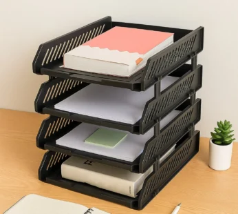 Office File Rack – 4-Layer Desktop Storage with Drawers | FiloDesk