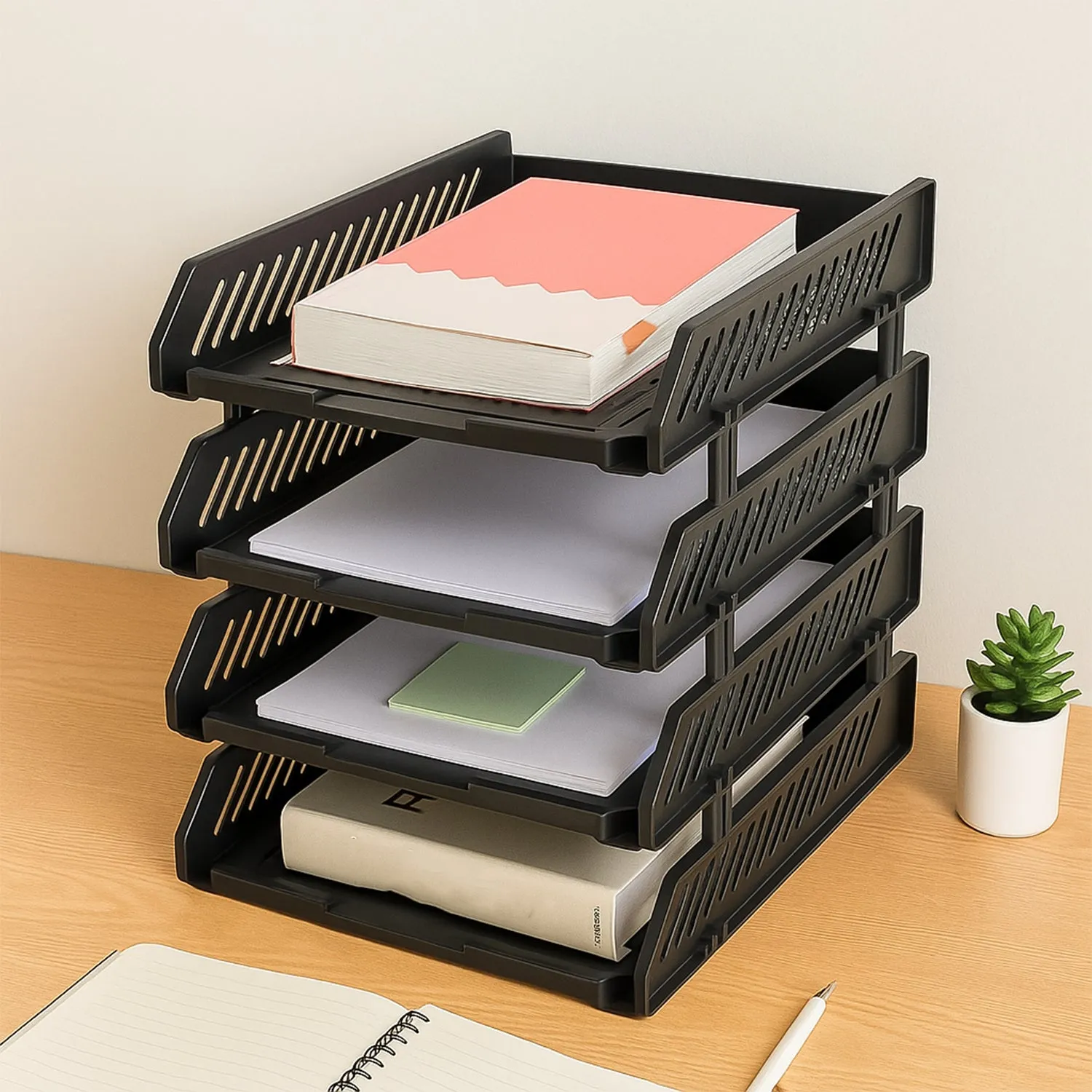 Premium Office File Rack – 4-Layer Desktop Storage with Drawers | FiloDesk - Buy Online at Alikart