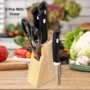 Premium Kitchen Knife Set – 5-Piece Black Set with Wooden Block & Scissors - Buy Online at Alikart