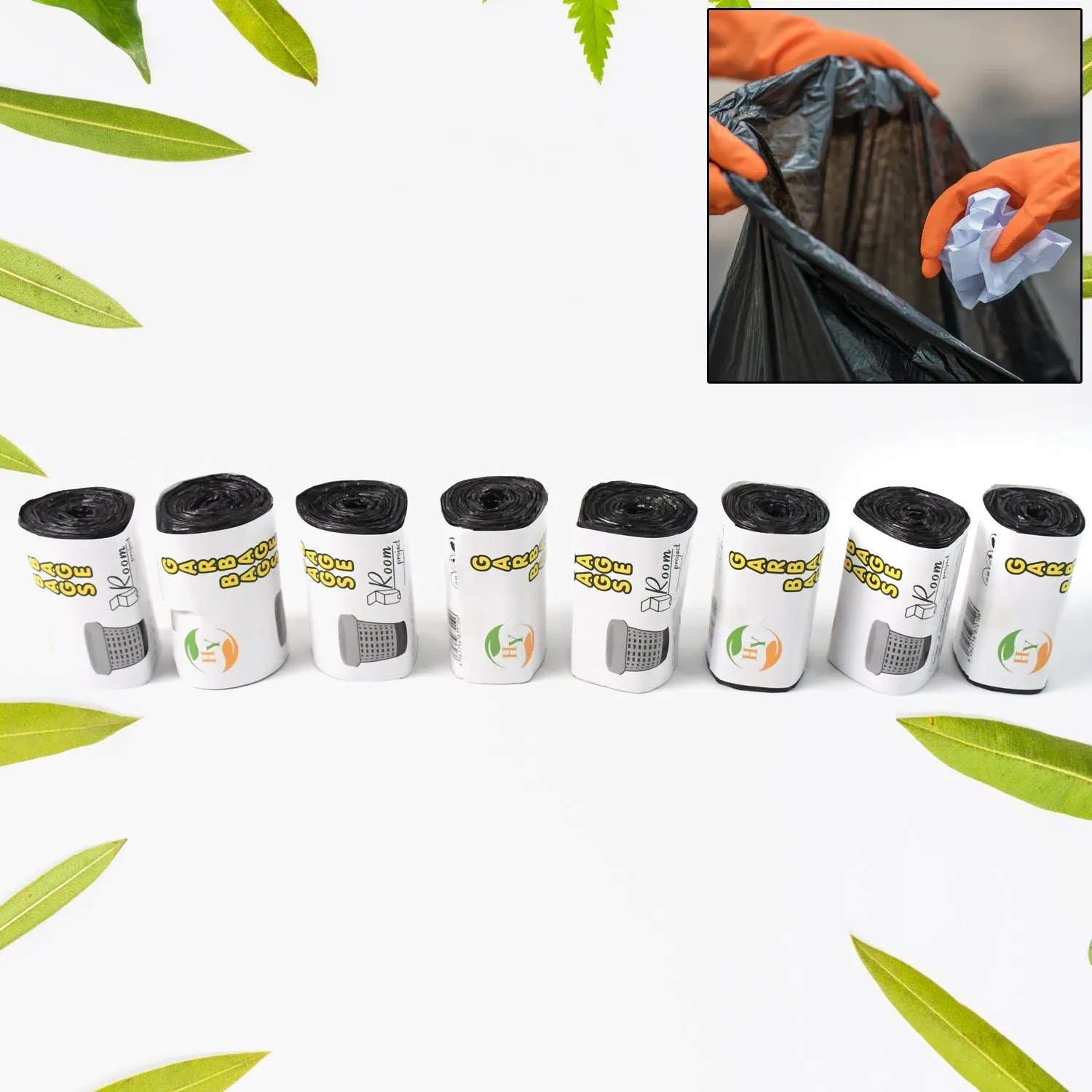 Premium Eco-Friendly Disposable Garbage Bags – Durable 8 pcs Set - Buy Online at Alikart