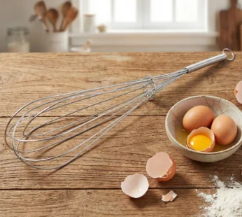 Stainless Steel Egg Beater Whisk – Manual Balloon Whisk for Baking