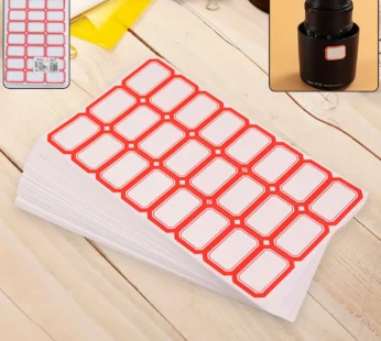 Writable Label Stickers – Easy to Use with Red Border for Clarity