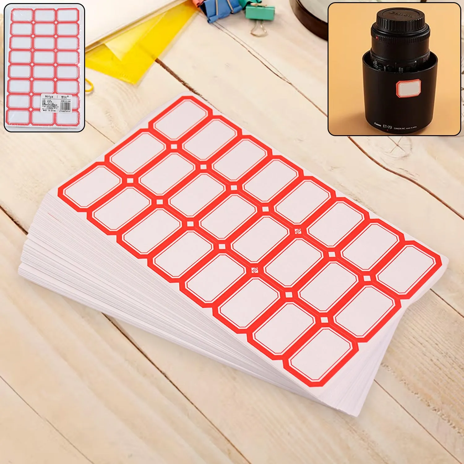 Premium Writable Label Stickers – Easy to Use with Red Border for Clarity - Buy Online at Alikart