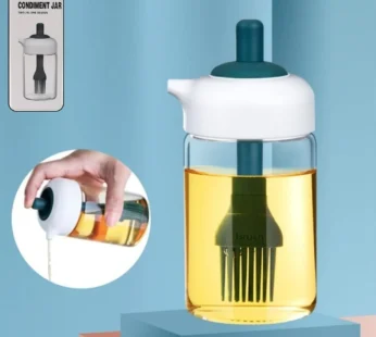 Glass Oil Dispenser with Brush – Borosilicate Kitchen Bottle | Own Hydrate