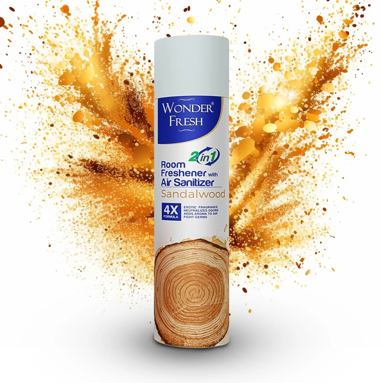 Premium Sandalwood Air Freshener Spray 125g – Long-Lasting | Wonder Fresh - Buy Online at Alikart