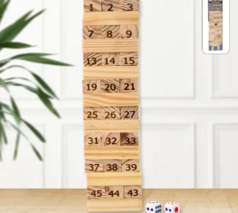 Wooden Tumbling Tower Game – 48pc Family Stacking Blocks | Puzzle Vista