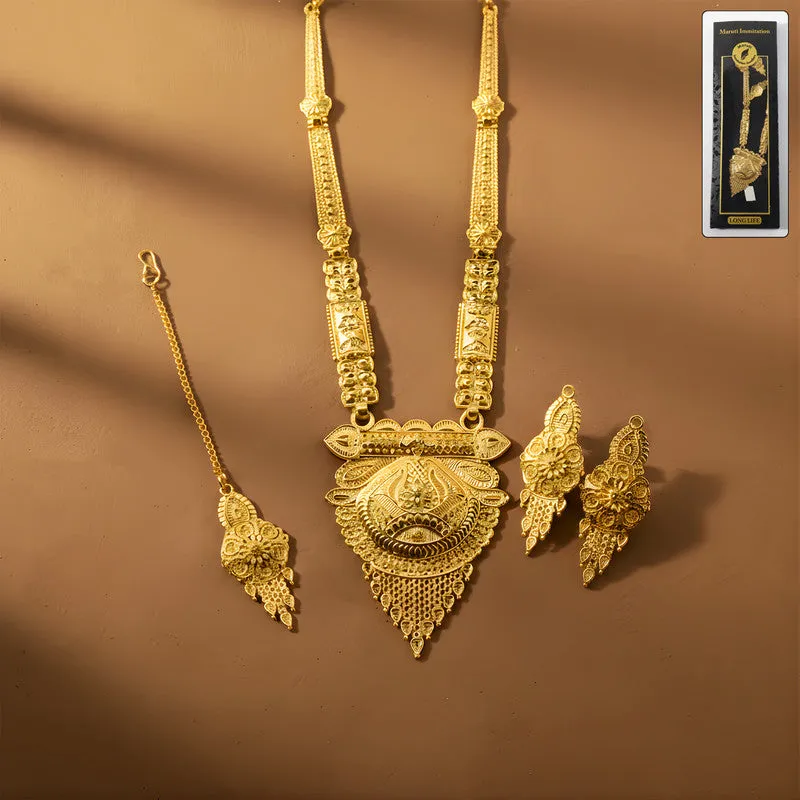 Premium Traditional Bridal Panel Necklace Set – Majestic Regal Design - Buy Online at Alikart