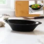 Premium Black Plastic Marin Serving Bowl – Oval Deep and Durable - Buy Online at Alikart