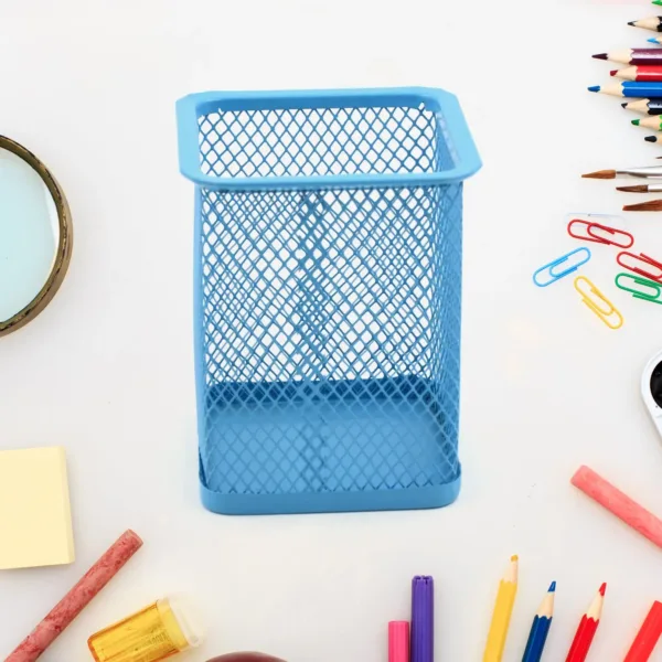 Metal Pen Holder – Mesh Desk Organizer for Office | Deskrova