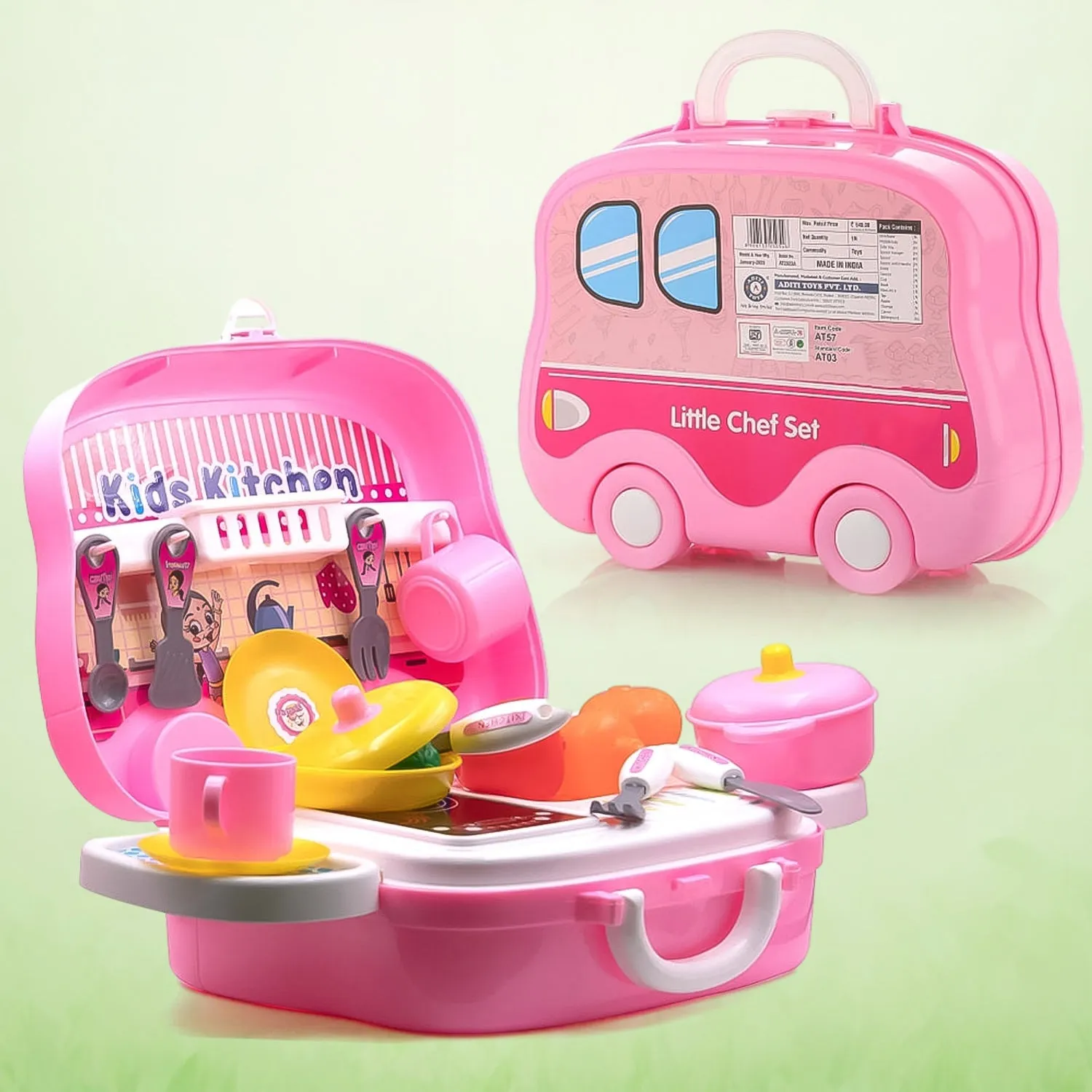 Premium Kids Kitchen Play Set – 23-Piece Portable Pretend Play | Aditi - Buy Online at Alikart