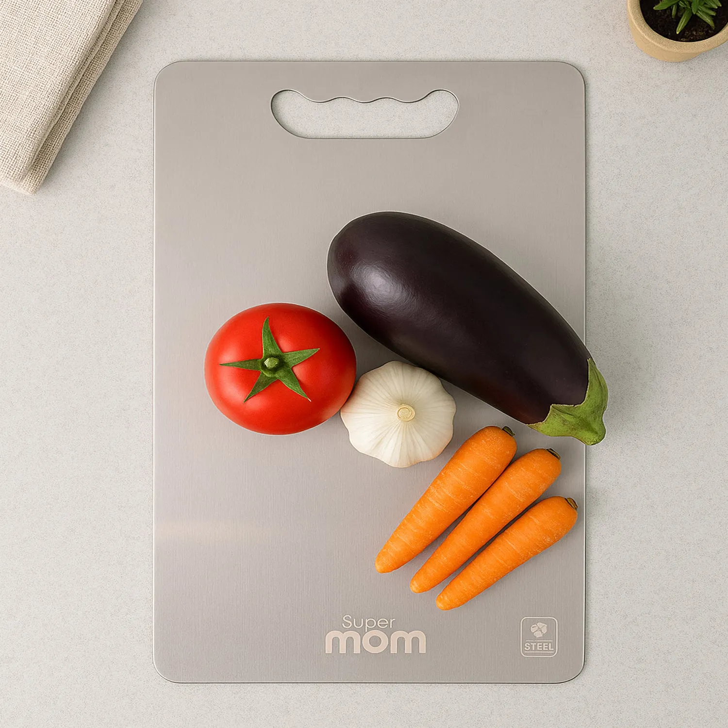Premium Stainless Steel Chopping Board – Durable 1.5mm Thick Cutting Surface - Buy Online at Alikart