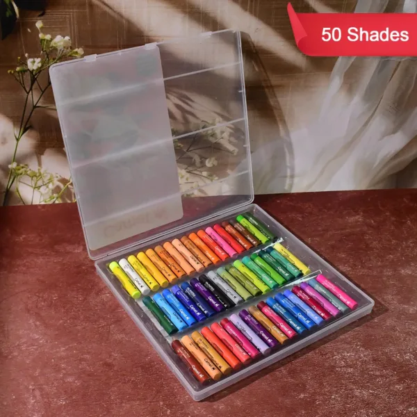 Camel Crayons – 50 Vibrant Shades with Extra Smooth Application