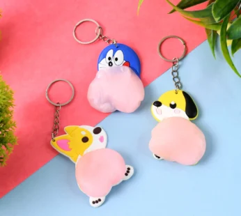 Cartoon Animal Keychain – Soft Silicone Stress Relief Toy