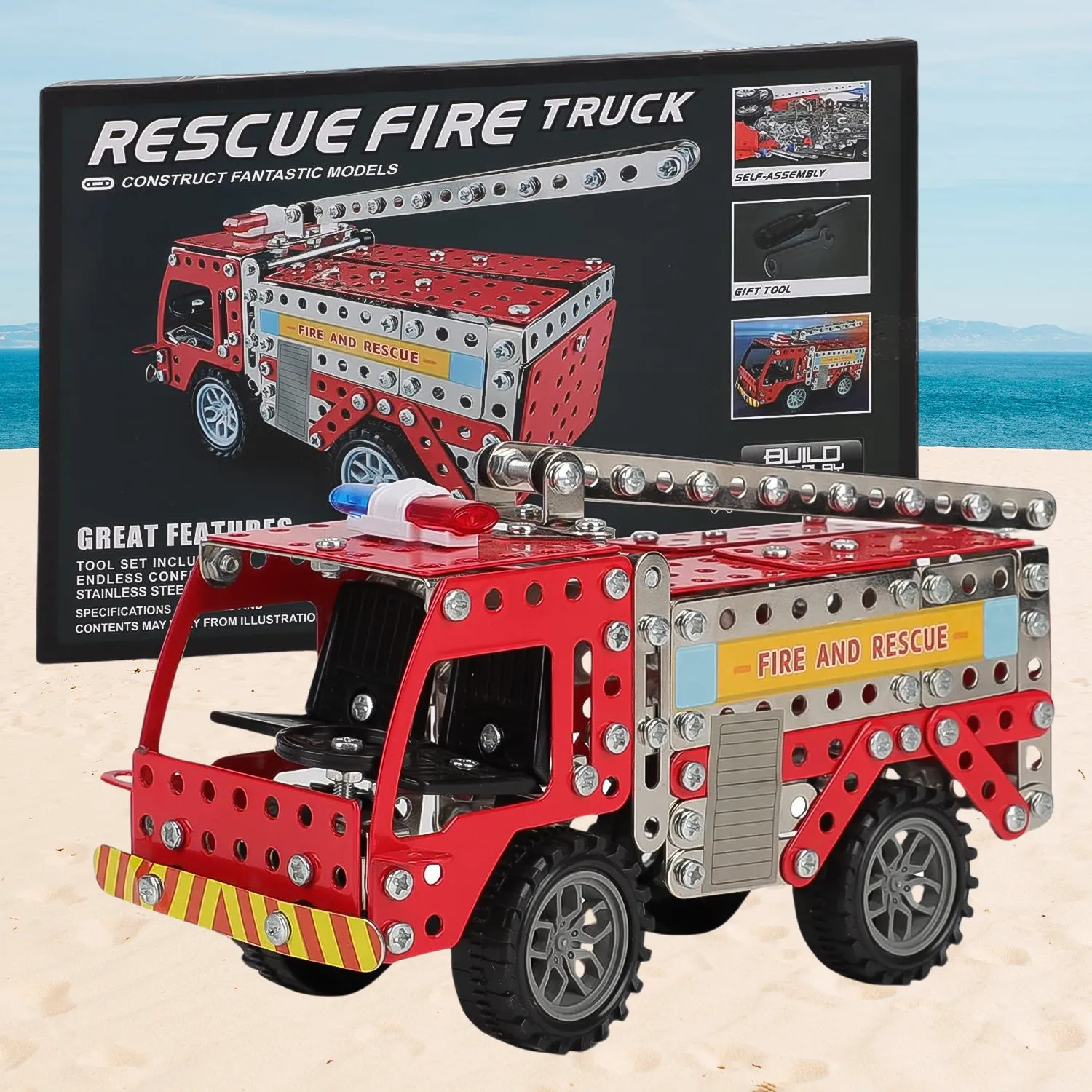 Premium Metal Fire Truck Building Blocks – DIY STEM Kit for Kids | Little Blocks - Buy Online at Alikart