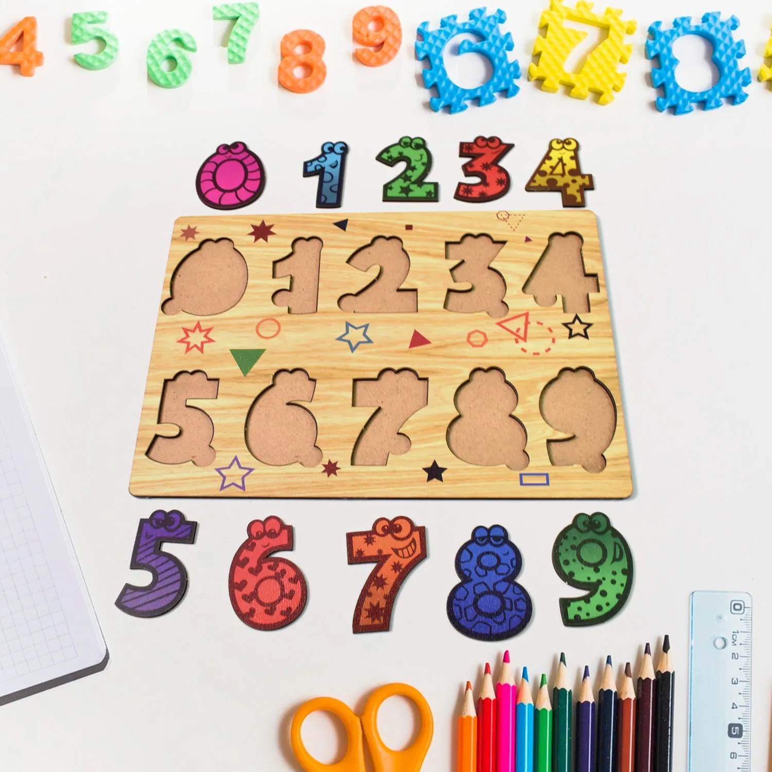 Premium Wooden Number Puzzle – Early Learning Board | Inventive Play - Buy Online at Alikart