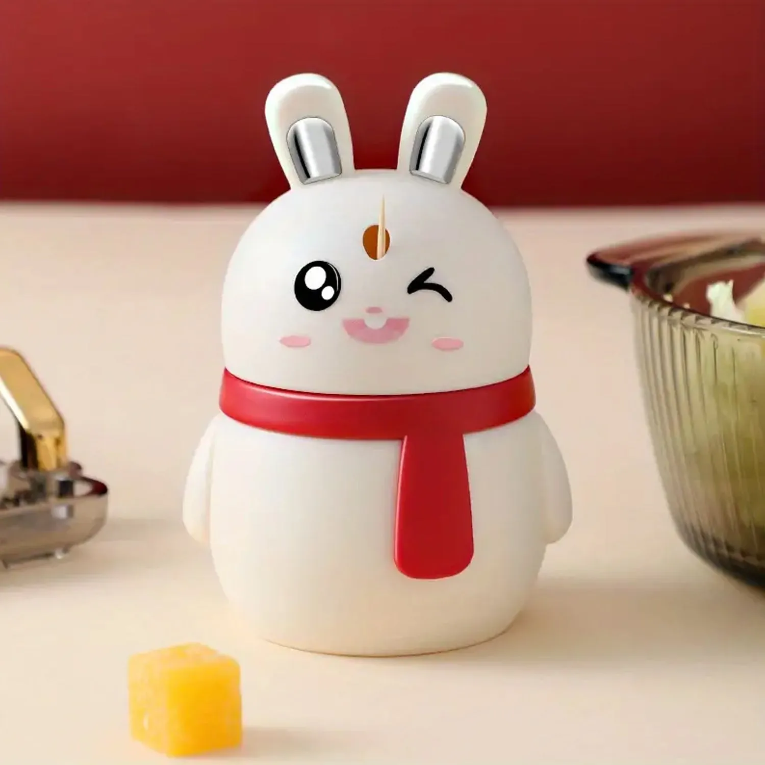 Premium Rabbit Toothpick Dispenser – Automatic Press Design | Organivo - Buy Online at Alikart