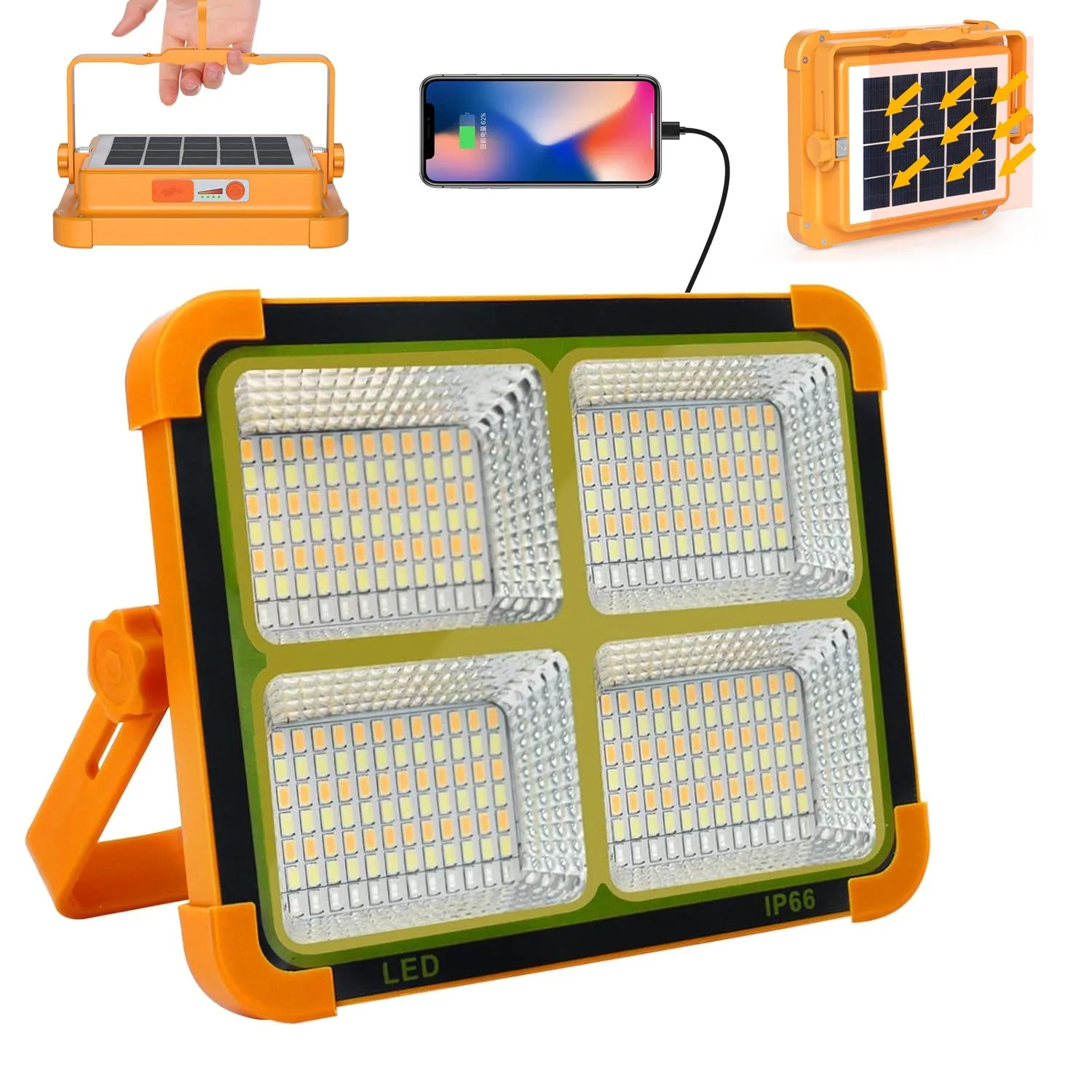 Premium Solar LED Flood Light – High Brightness & Portable Power Bank - Buy Online at Alikart