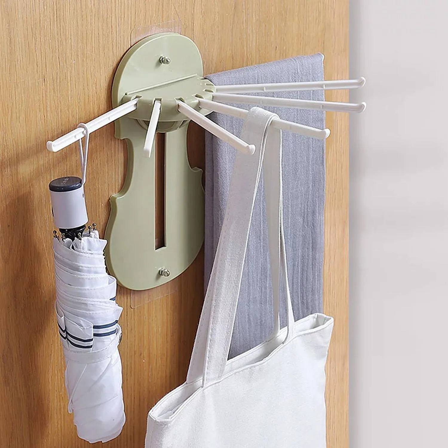 Premium Retractable Wall Hanger – 7-in-1 No-Drill Hooks for Kitchen | Bathora - Buy Online at Alikart