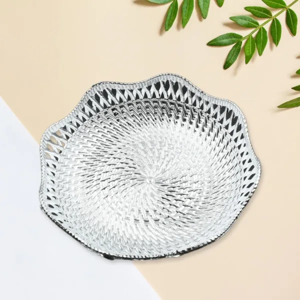 Mukhwas Serving Tray – Durable Plastic, Traditional Round 18cm