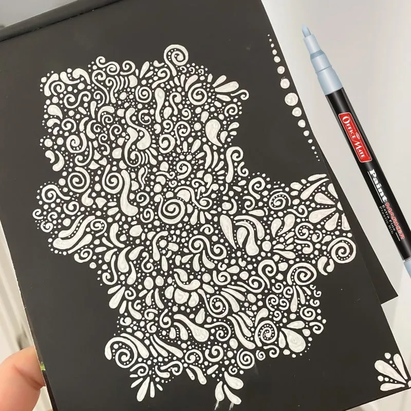 Silver Paint Marker Pen – Extra Fine Permanent Metallic Ink - Detailed Feature View 2