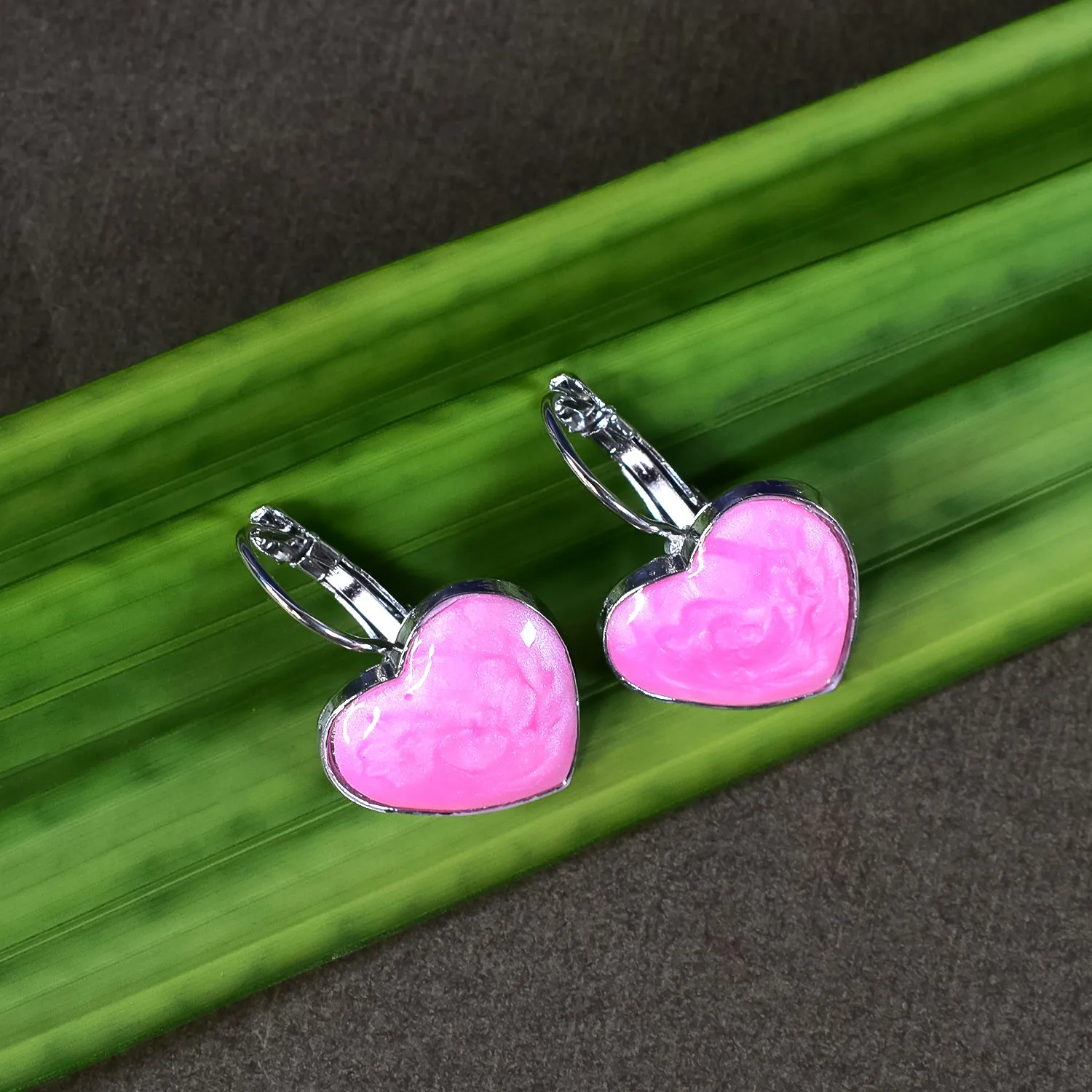 Heart-Shaped Earrings for Women – Sparkling Gemstone Set | HV - Detailed Feature View 2