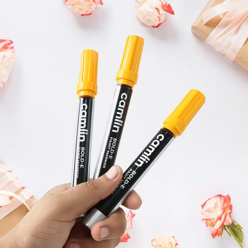 Yellow Paint Marker – Bold, Permanent Multi-Surface Marking - Detailed Feature View 2