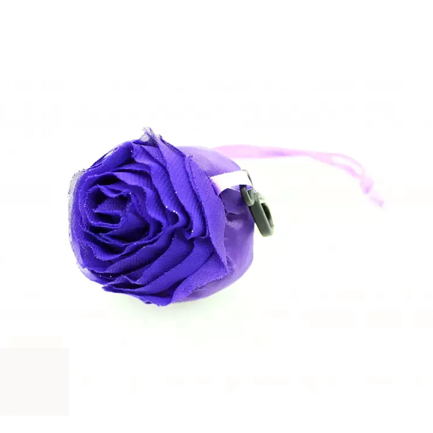 Foldable Shopping Bag – Rose Design Reusable Eco Tote | Organivo - Detailed Feature View 3