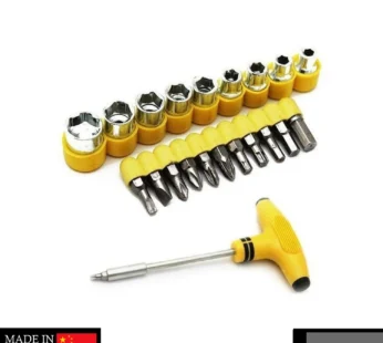 Ratchet Socket Set – 21-Piece T-Shape Tools | XcelCraft