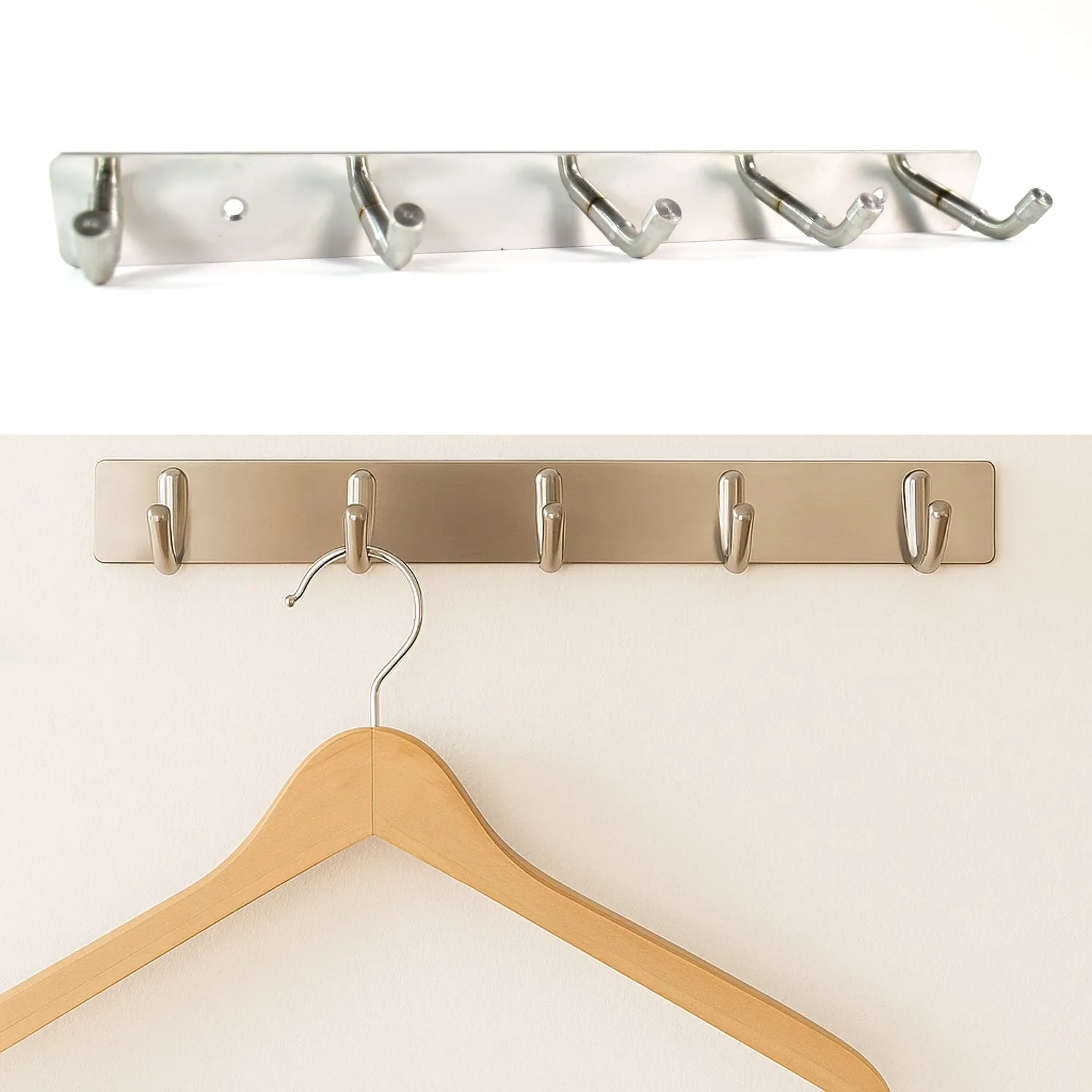 Premium Stainless Steel Coat Hook Rack – 5-Hook Durable Wall Organizer - Buy Online at Alikart