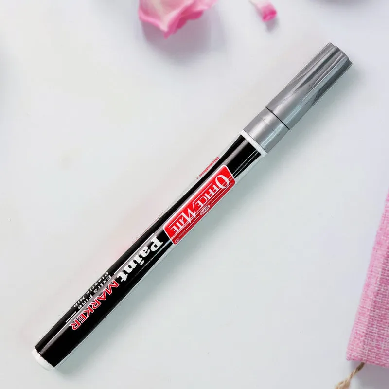 Silver Paint Marker Pen – Extra Fine Permanent Metallic Ink - Detailed Feature View 3