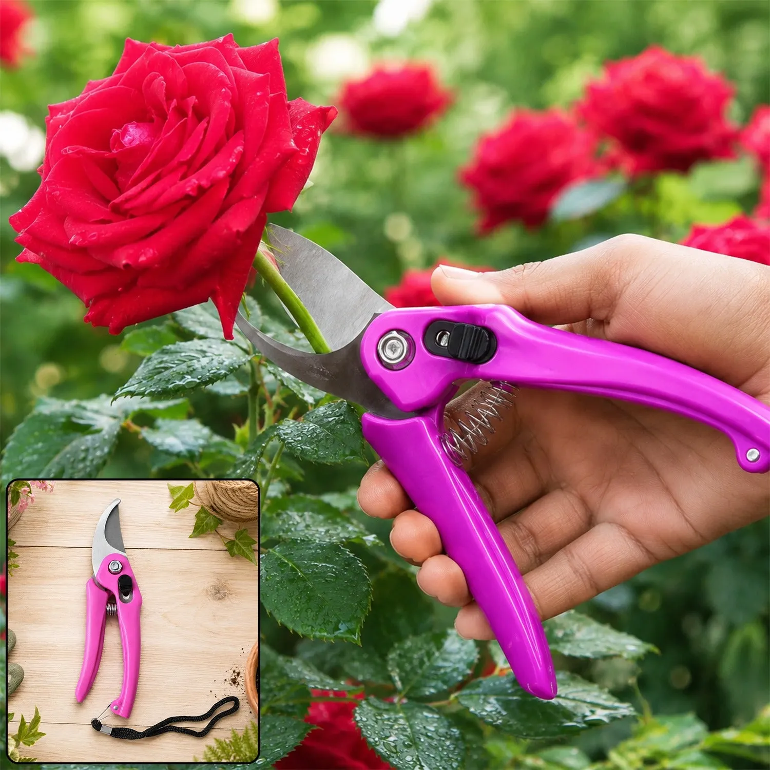 Premium Flower Cutter Garden Pruning Shears Stainless Steel Soft Grip (1 Pc) - Buy Online at Alikart