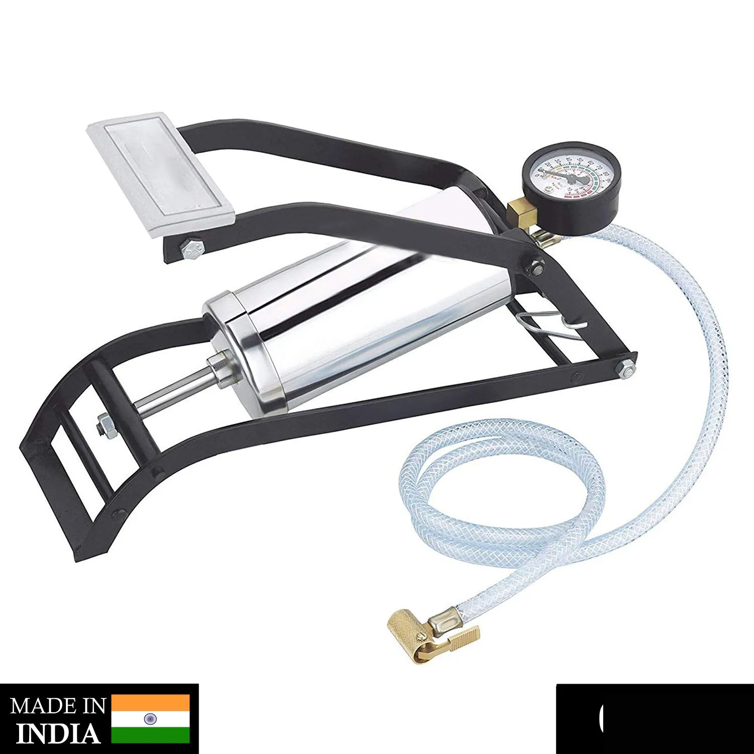 Premium Steel Foot Pump – Heavy Duty Car & Bike Tire Inflator | Carivox - Buy Online at Alikart