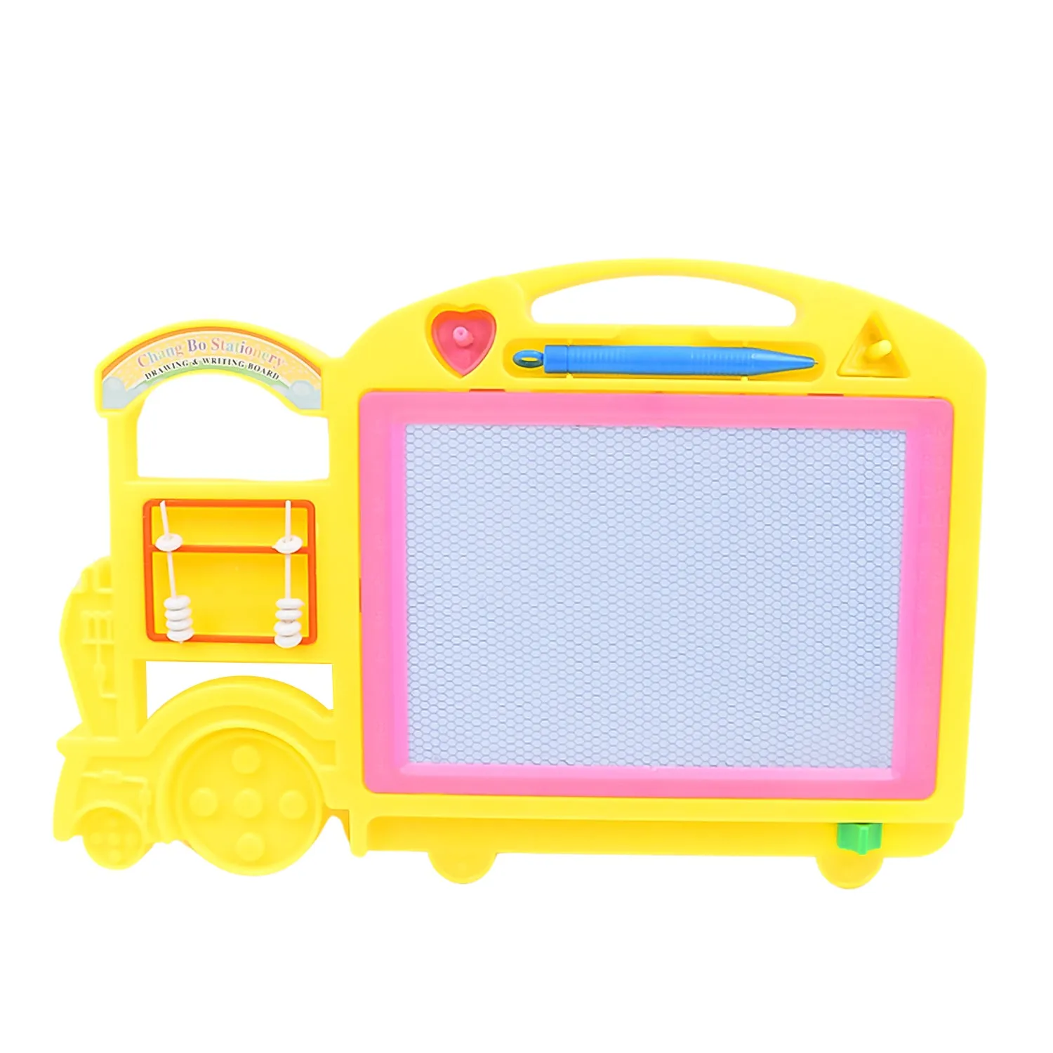 Kids Drawing Board – Bus Shape Erasable Slate | Inventive Play - Detailed Feature View 5
