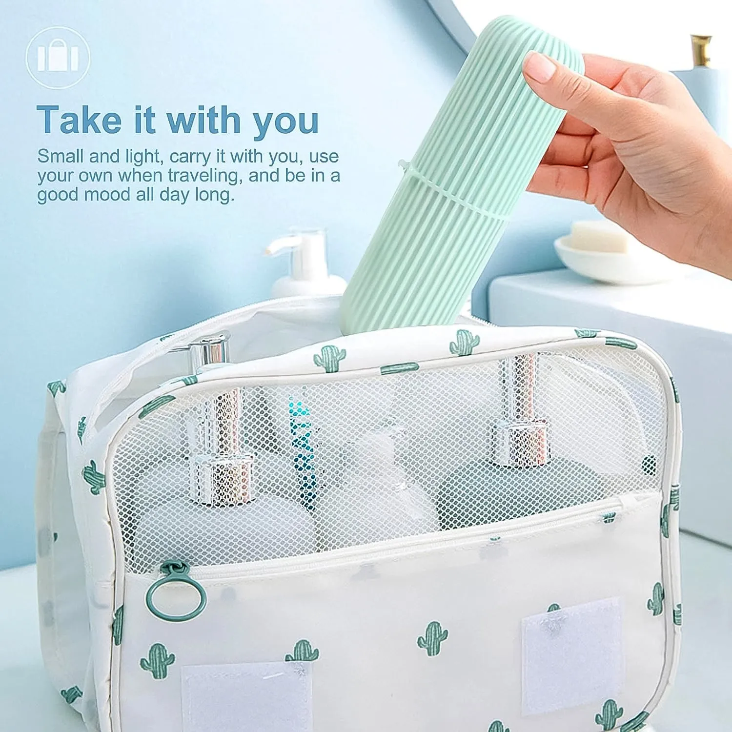 Travel Toothbrush Holder – 3 Pc Multicolor Kit | Konvex - Detailed Feature View 2
