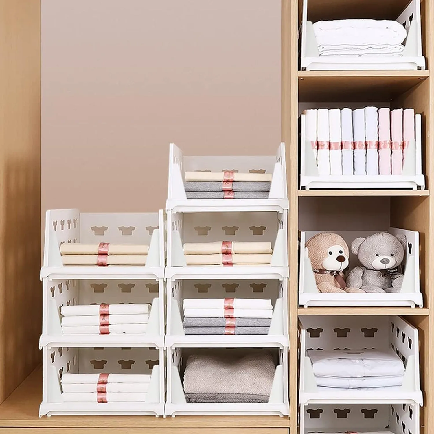 Premium Stackable Storage Cart – 4-Layer Foldable Organizer | Organivo - Buy Online at Alikart