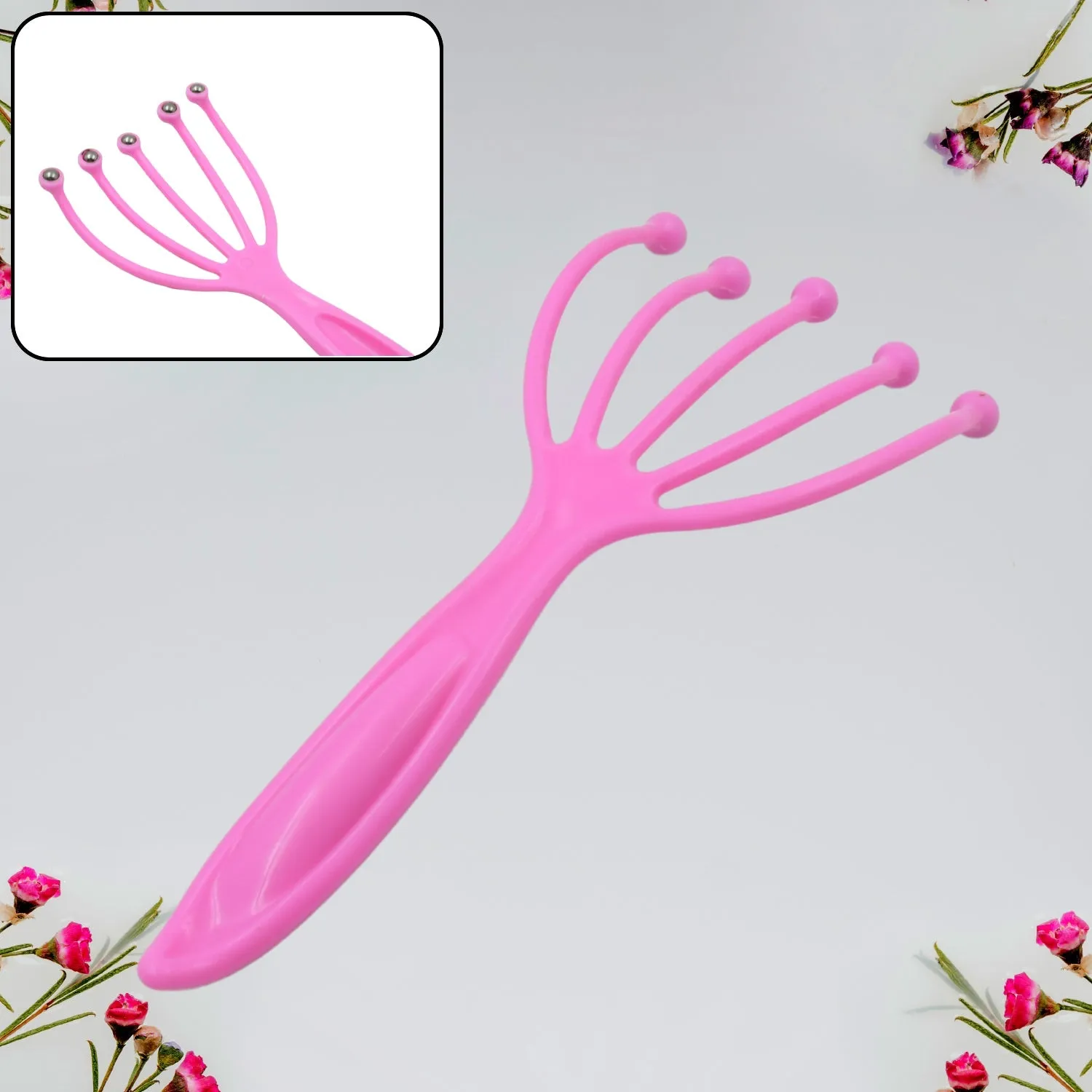 Travel Scalp Head Massager Relaxer Portable Body Stress Relief Tool (1 Pc) - Detailed Feature View 3