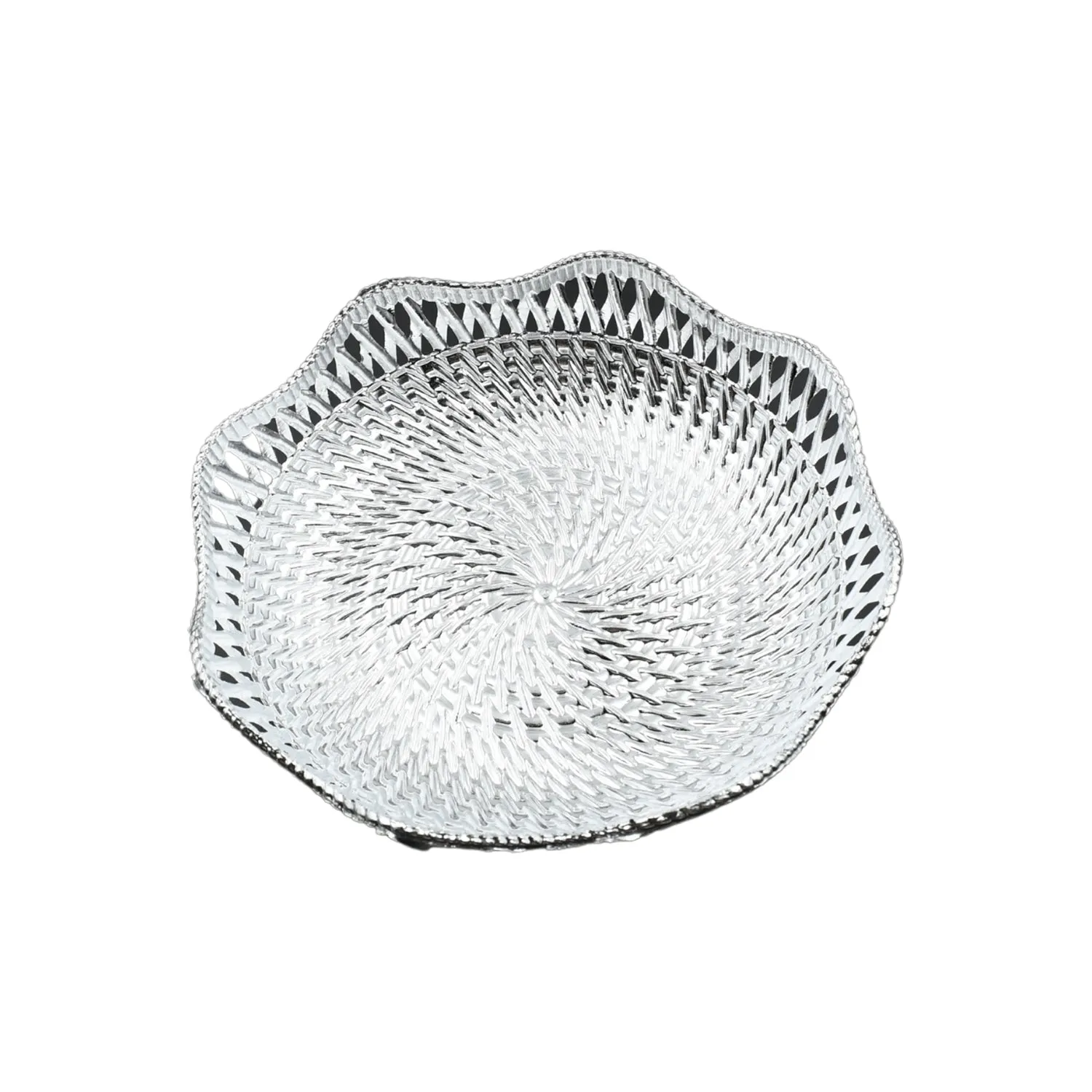 Mukhwas Serving Tray – Durable Plastic, Traditional Round 18cm - Detailed Feature View 3