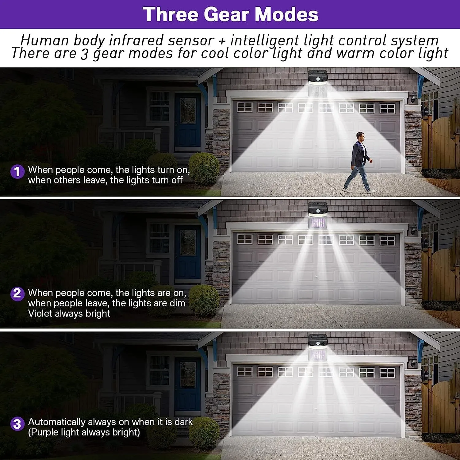 Solar Bug Zapper – 2-in-1 Motion Sensor Light | Garden Vera - Detailed Feature View 5