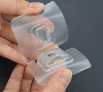 Self-Adhesive Wall Hook – Transparent, Strong Hold | GlimmerHome