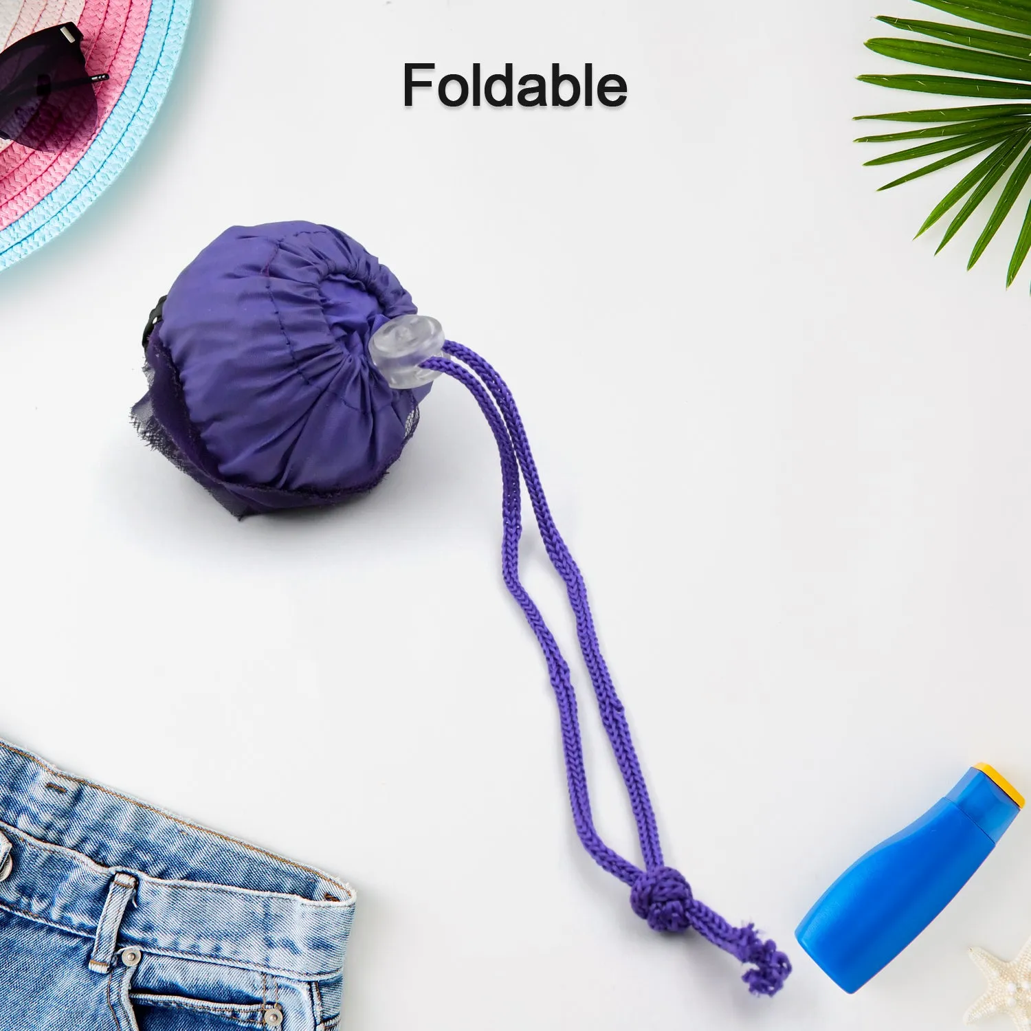 Foldable Shopping Bag – Rose Design Reusable Eco Tote | Organivo - Detailed Feature View 4