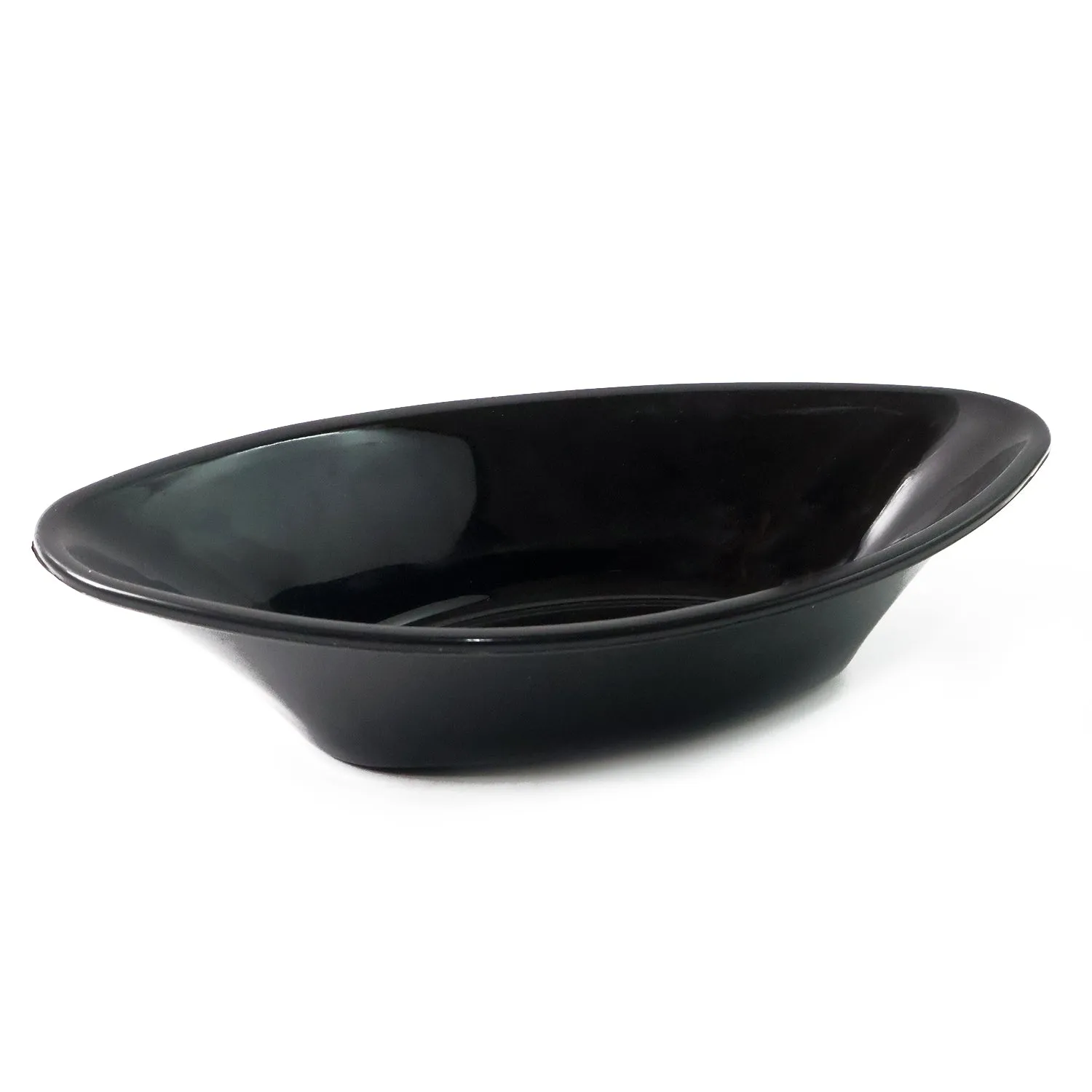 Black Plastic Marin Serving Bowl – Oval Deep and Durable - Detailed Feature View 4