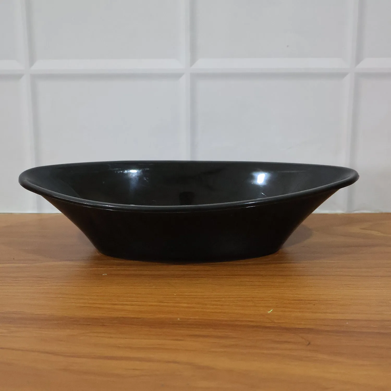 Black Plastic Marin Serving Bowl – Oval Deep and Durable - Detailed Feature View 7