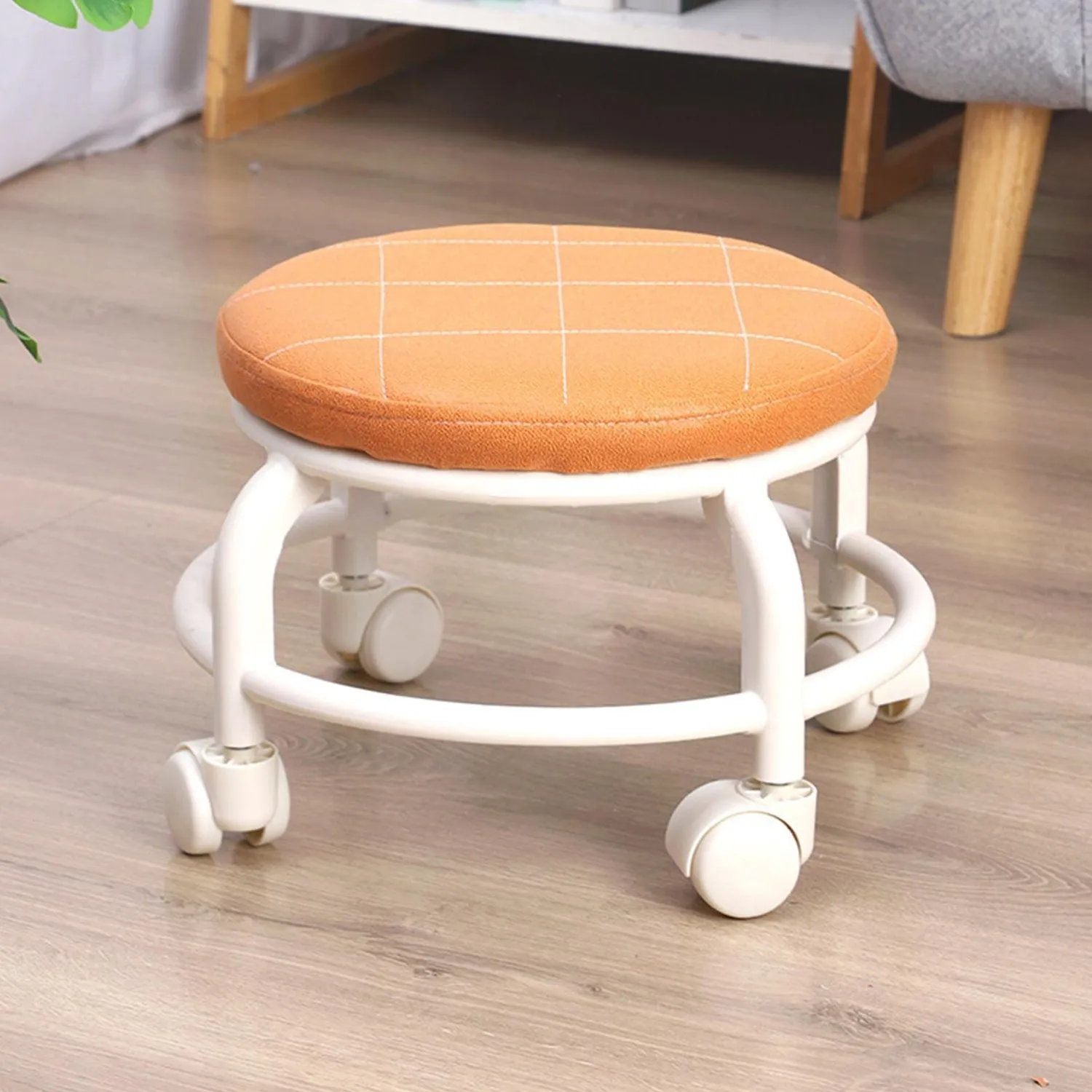 Premium Low Height Rolling Stool – Multifunctional Plastic Seat | Storenzo - Buy Online at Alikart